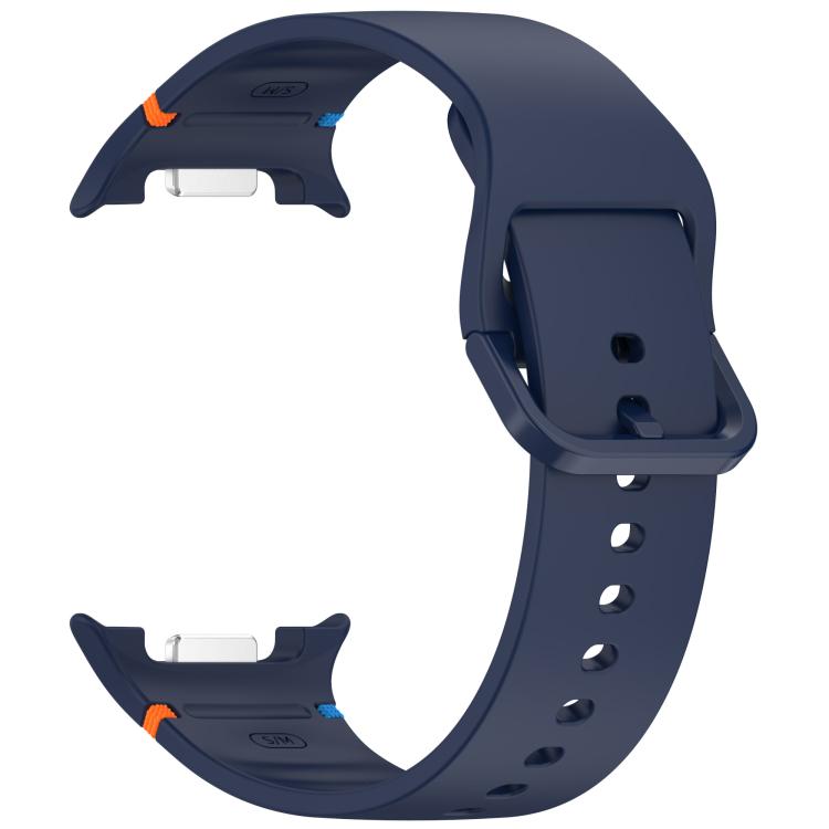 For Samsung Galaxy Watch8 / Watch8 Classic Stitched Solid Color Silicone Watch Band, Size:S