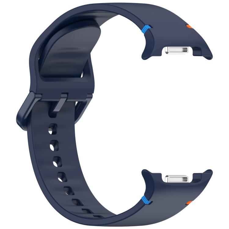 For Samsung Galaxy Watch8 / Watch8 Classic Stitched Solid Color Silicone Watch Band, Size:S