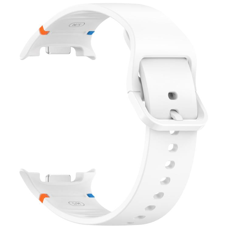 For Samsung Galaxy Watch8 / Watch8 Classic Stitched Solid Color Silicone Watch Band, Size:M