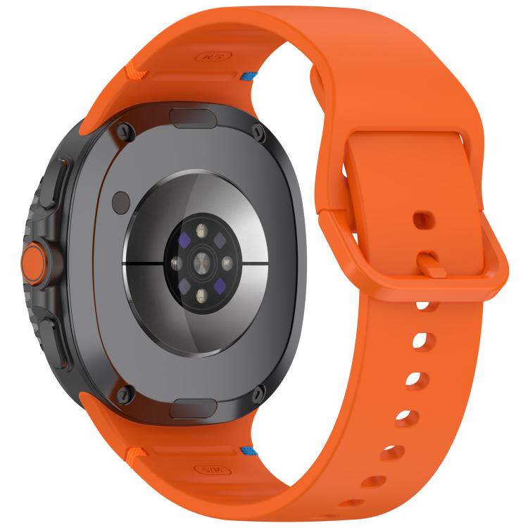 For Samsung Galaxy Watch8 / Watch8 Classic Stitched Solid Color Silicone Watch Band, Size:M