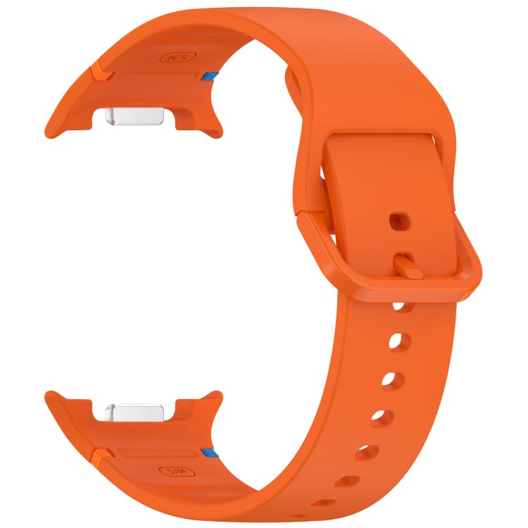 For Samsung Galaxy Watch8 / Watch8 Classic Stitched Solid Color Silicone Watch Band, Size:M