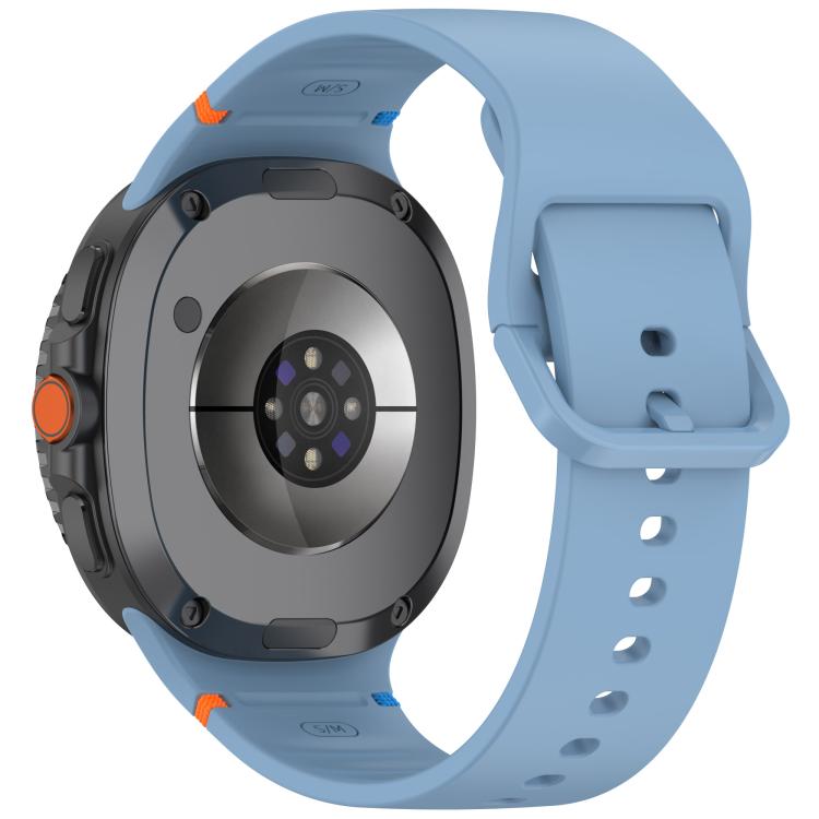 For Samsung Galaxy Watch8 / Watch8 Classic Stitched Solid Color Silicone Watch Band, Size:M