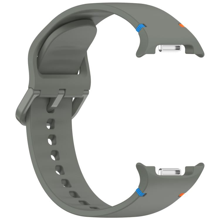 For Samsung Galaxy Watch8 / Watch8 Classic Stitched Solid Color Silicone Watch Band, Size:M