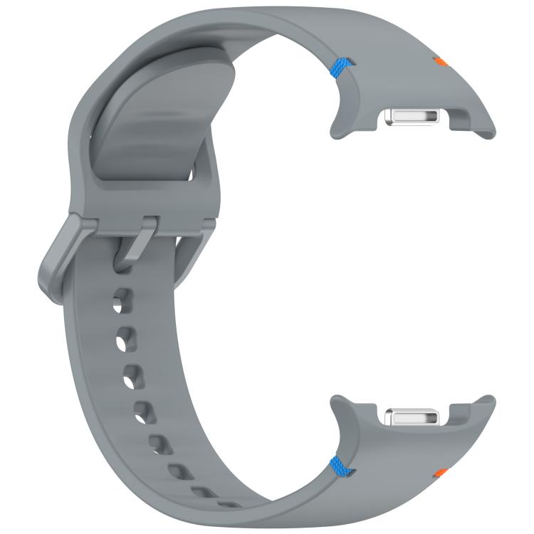 For Samsung Galaxy Watch8 / Watch8 Classic Stitched Solid Color Silicone Watch Band, Size:M