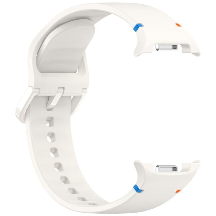 For Samsung Galaxy Watch8 / Watch8 Classic Stitched Solid Color Silicone Watch Band, Size:M