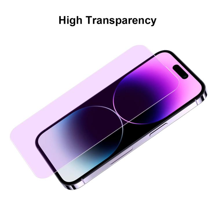 For iPhone 15 JUNSUNMAY 25pcs Anti-Blue Light Clear Tempered Glass Film