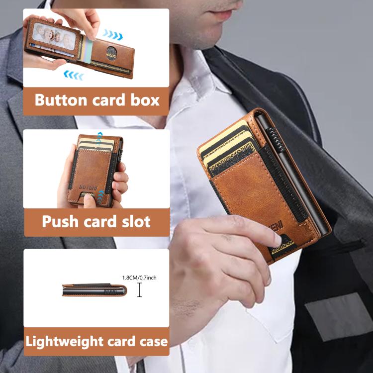 The Suteni oil wax pattern button automatically pops out the elastic band card box