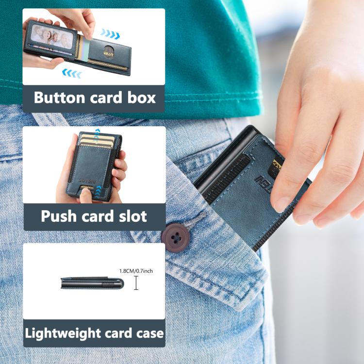 The Suteni oil wax pattern button automatically pops out the elastic band card box