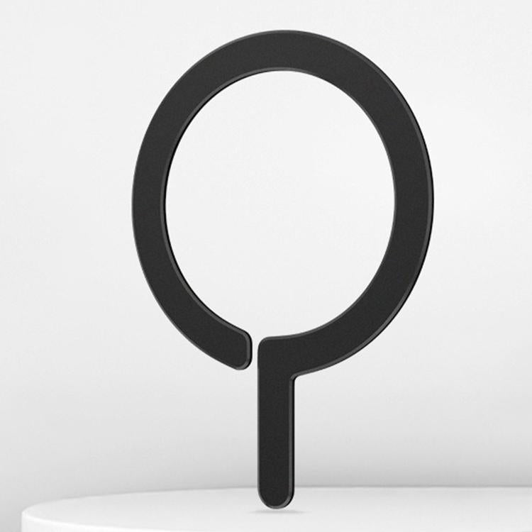 Wireless Charging Aluminum Alloy Ring Magnetic Sheet - Black Lower Gap