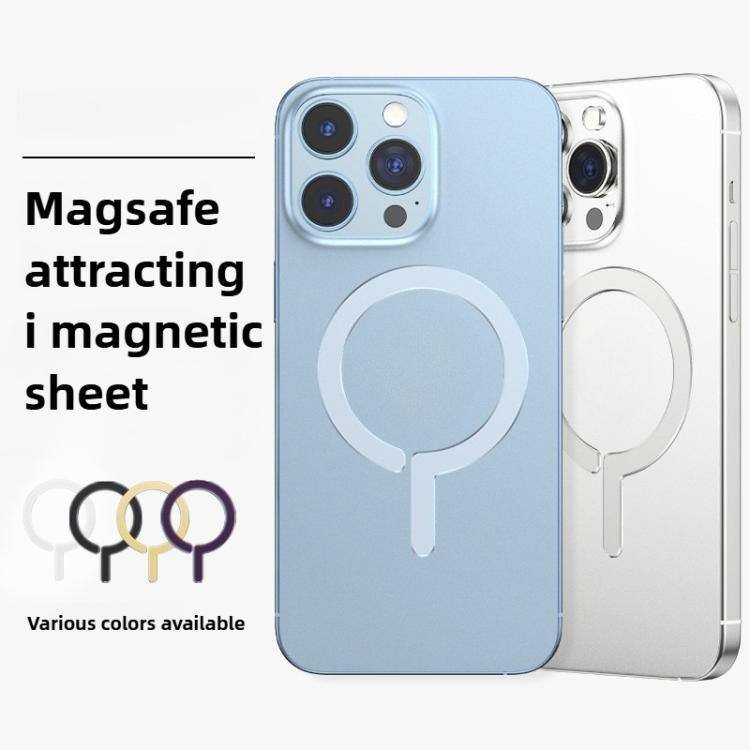 Wireless Charging Aluminum Alloy Ring Magnetic Sheet - Black Lower Gap