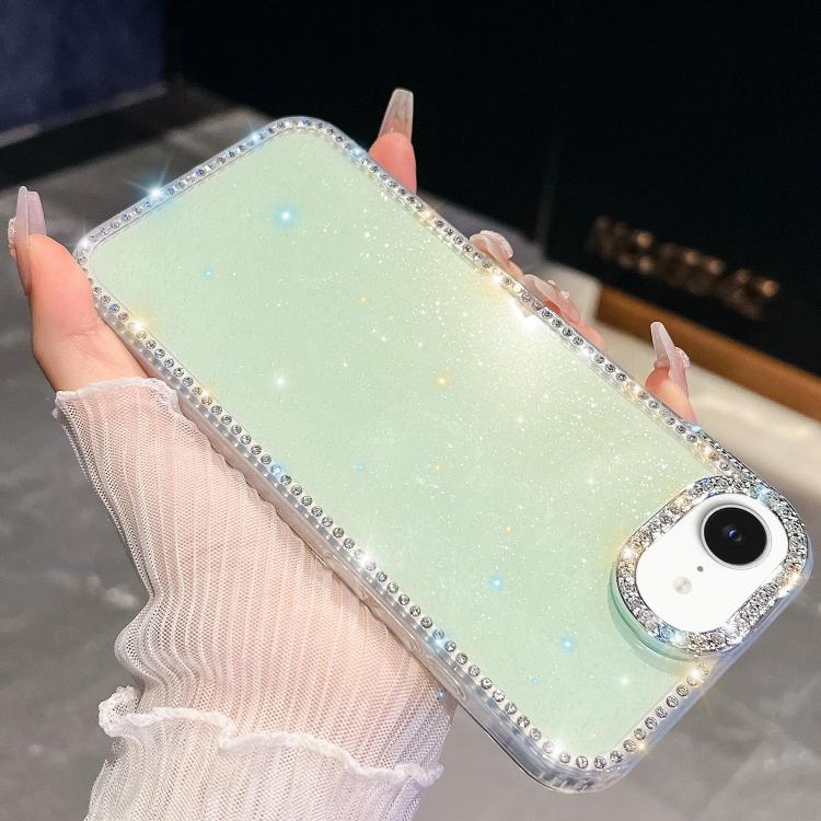 For iPhone 17e / 16e Rhinestone Glitter TPU 4-corners Anti-fall Phone Case