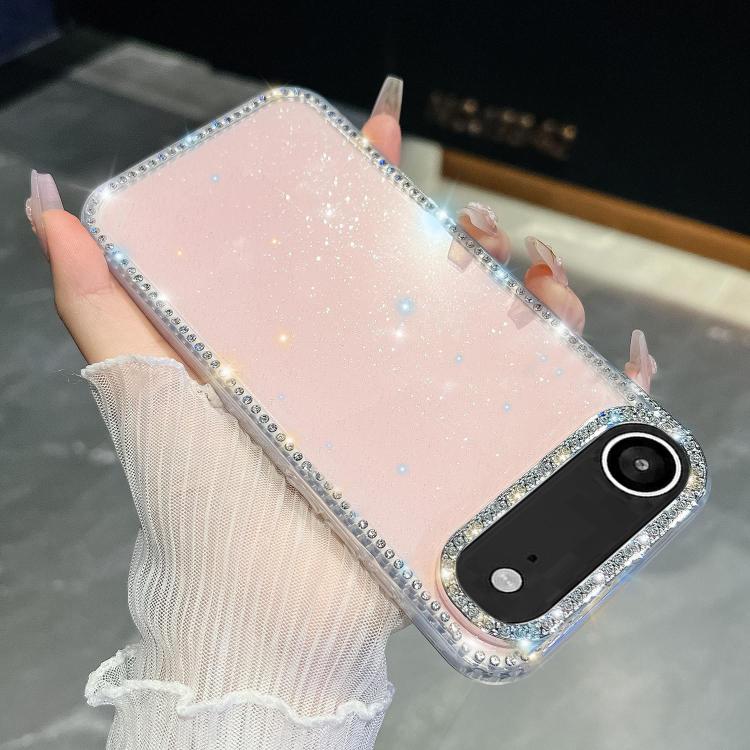 For iPhone Air Rhinestone Glitter TPU 4-corners Anti-fall Phone Case