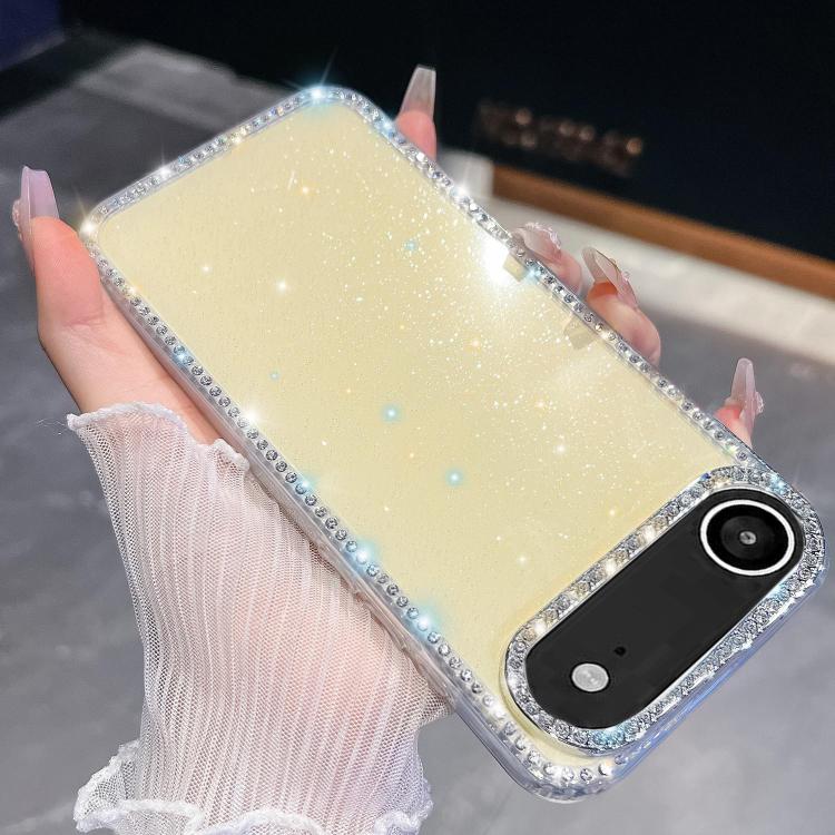 For iPhone Air Rhinestone Glitter TPU 4-corners Anti-fall Phone Case