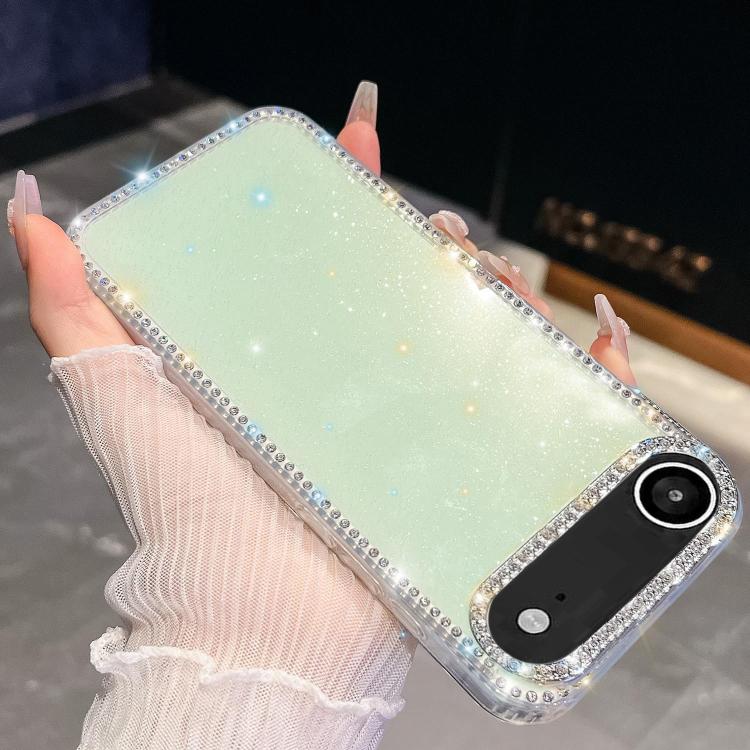 For iPhone Air Rhinestone Glitter TPU 4-corners Anti-fall Phone Case