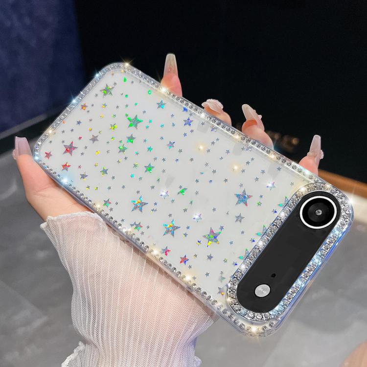 For iPhone Air Rhinestone Glitter TPU 4-corners Anti-fall Phone Case