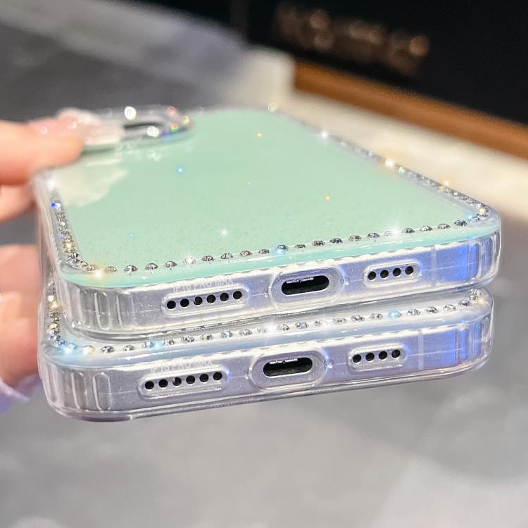 For iPhone 17e / 16e Rhinestone Glitter TPU 4-corners Anti-fall Phone Case