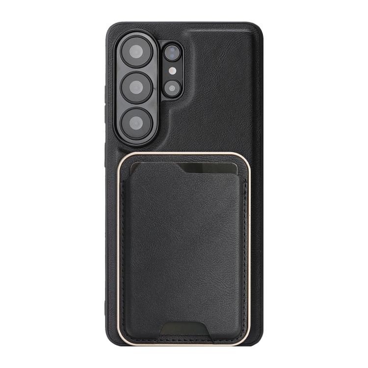 For Samsung Galaxy S26 Ultra 5G Kalebol Slim MagSafe Ring Magnetic Card Bag Leather Phone Case