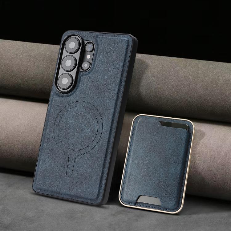 For Samsung Galaxy S26 Ultra 5G Kalebol Slim MagSafe Ring Magnetic Card Bag Leather Phone Case