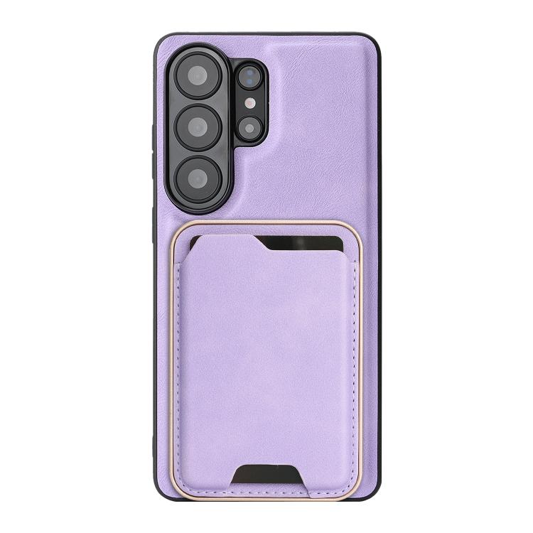 For Samsung Galaxy S26 Ultra 5G Kalebol Slim MagSafe Ring Magnetic Card Bag Leather Phone Case