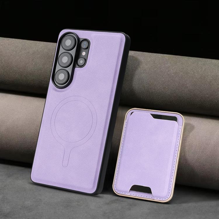 For Samsung Galaxy S26 Ultra 5G Kalebol Slim MagSafe Ring Magnetic Card Bag Leather Phone Case