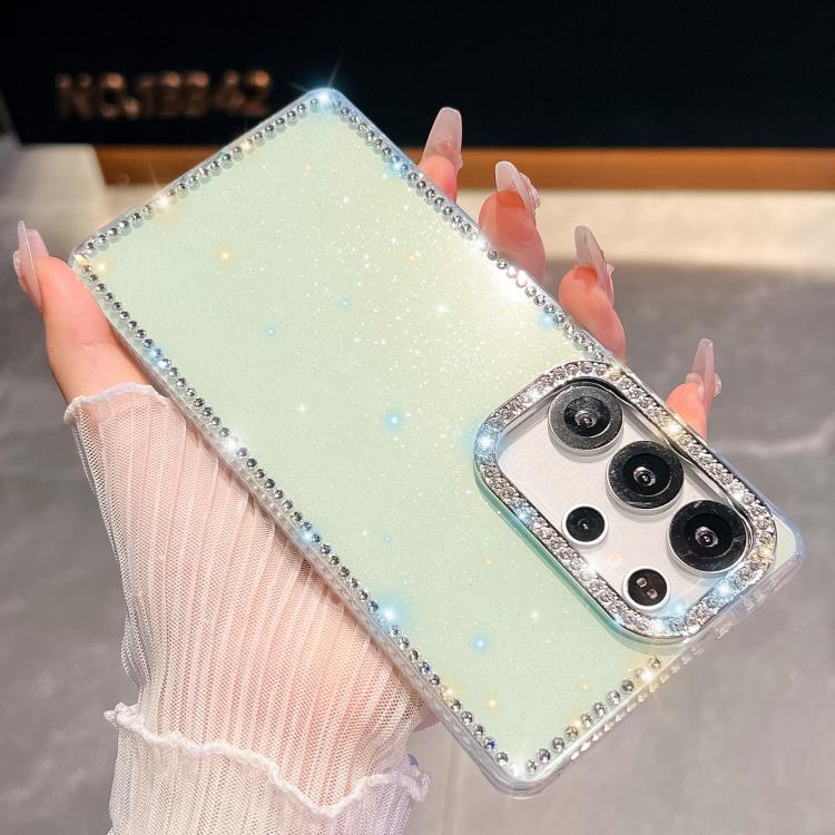 For Samsung Galaxy S25 Ultra 5G Rhinestone Glitter TPU 4-corners Anti-fall Phone Case