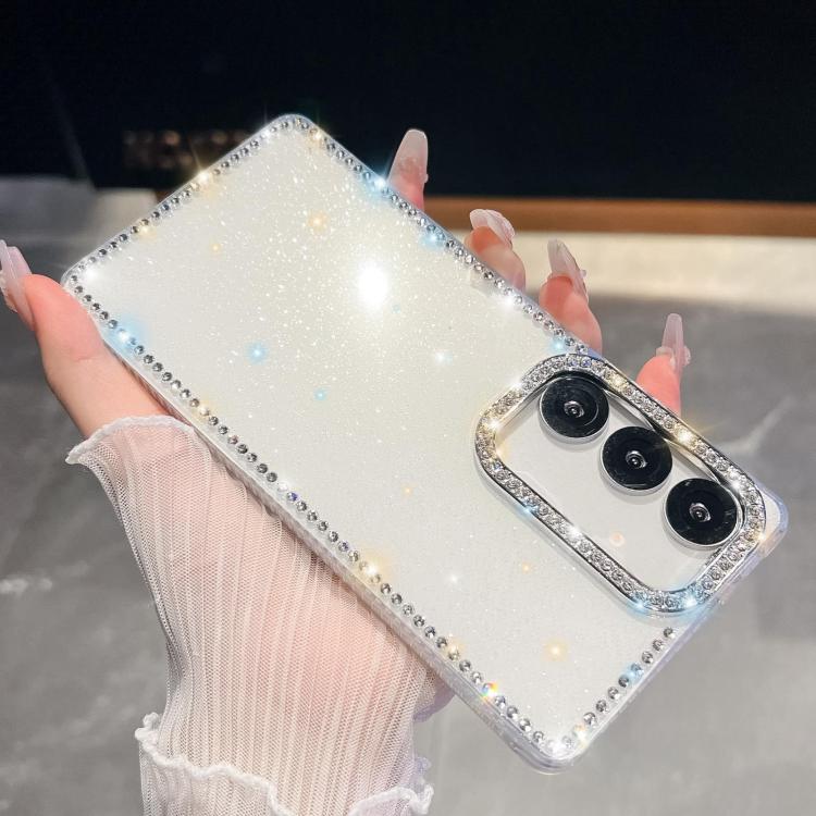 For Samsung Galaxy A36 5G Rhinestone Glitter TPU 4-corners Anti-fall Phone Case