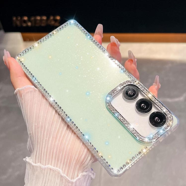 For Samsung Galaxy A55 5G Rhinestone Glitter TPU 4-corners Anti-fall Phone Case