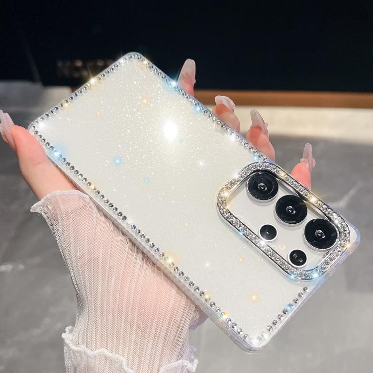 For Samsung Galaxy A07 4G Rhinestone Glitter TPU 4-corners Anti-fall Phone Case