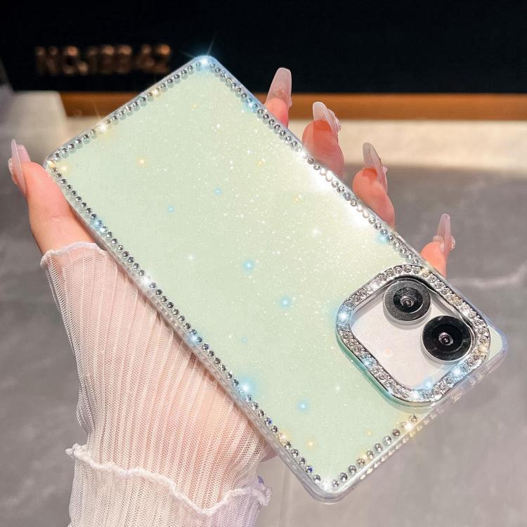 For Samsung Galaxy A07 5G Rhinestone Glitter TPU 4-corners Anti-fall Phone Case