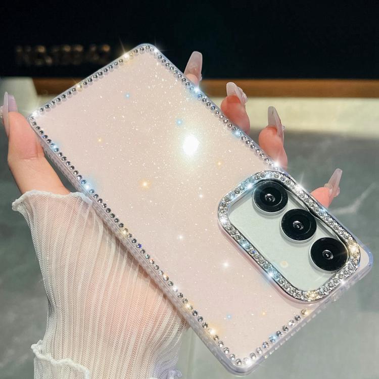 For Samsung Galaxy S26+ 5G Rhinestone Glitter TPU 4-corners Anti-fall Phone Case