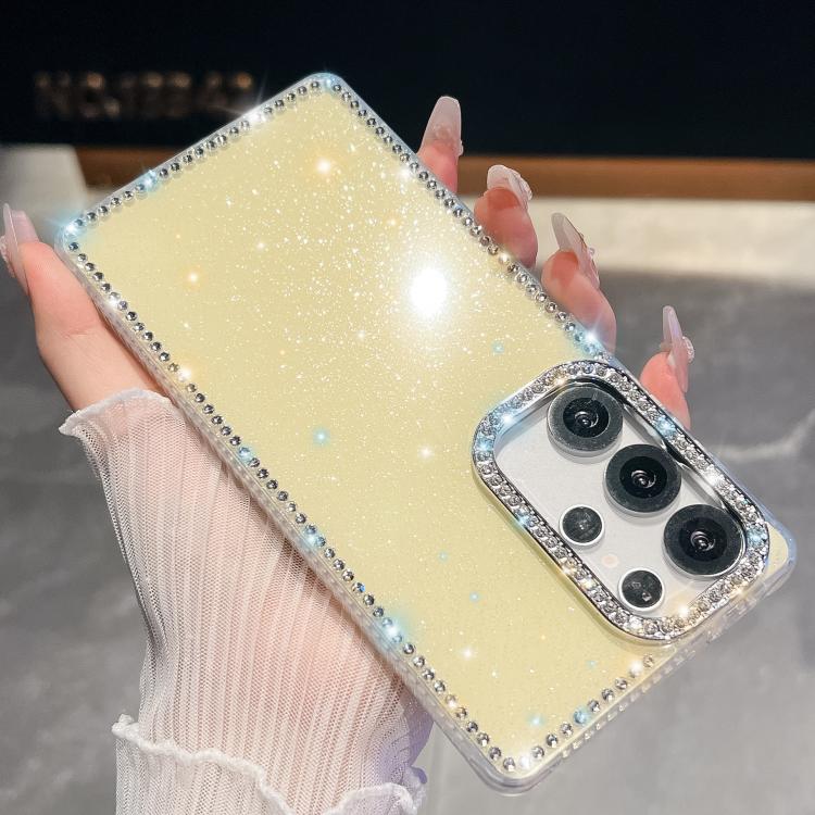 For Samsung Galaxy S26 Ultra 5G Rhinestone Glitter TPU 4-corners Anti-fall Phone Case
