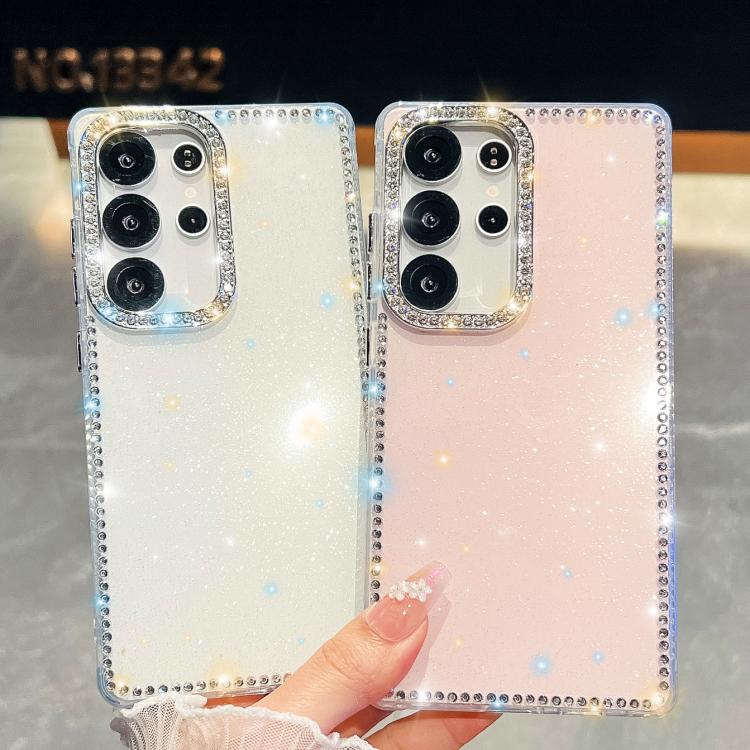 For Samsung Galaxy S24 5G Rhinestone Glitter TPU 4-corners Anti-fall Phone Case