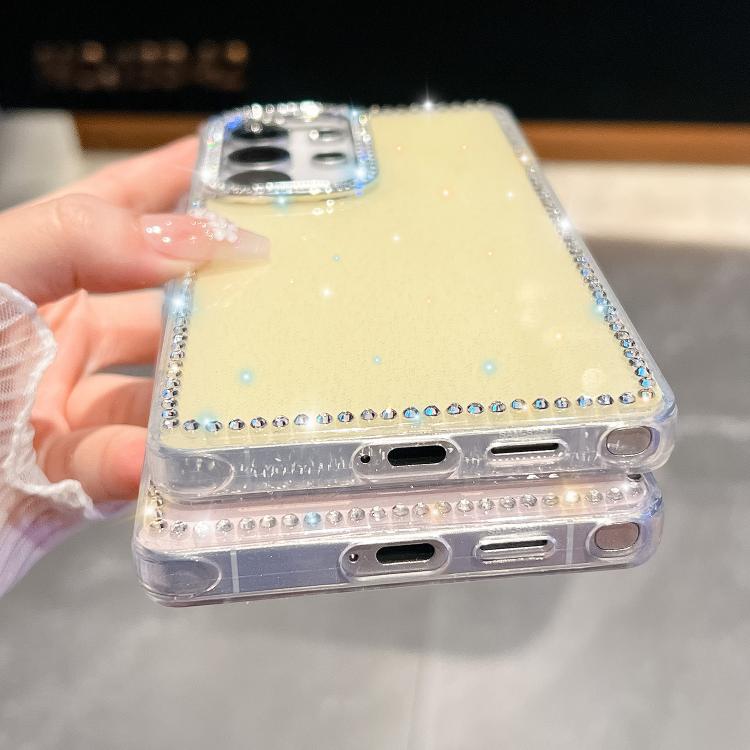 For Samsung Galaxy S26 Ultra 5G Rhinestone Glitter TPU 4-corners Anti-fall Phone Case
