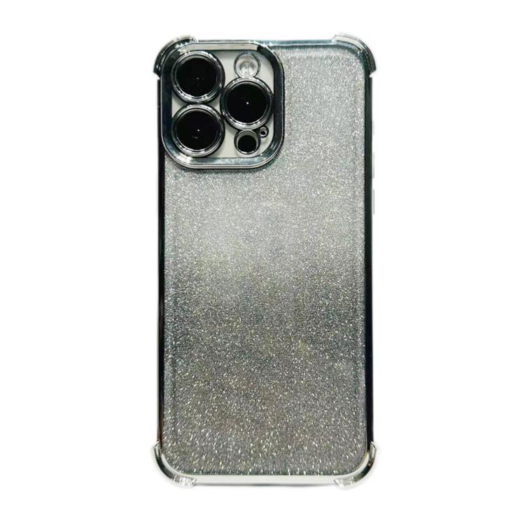 For iPhone 16 Pro Electrpolated Glitter Four-corner Shockproof Space TPU Phone Case