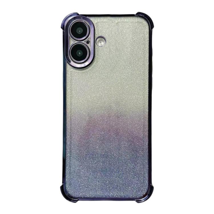 For iPhone 16 Plus Electrpolated Glitter Four-corner Shockproof Space TPU Phone Case