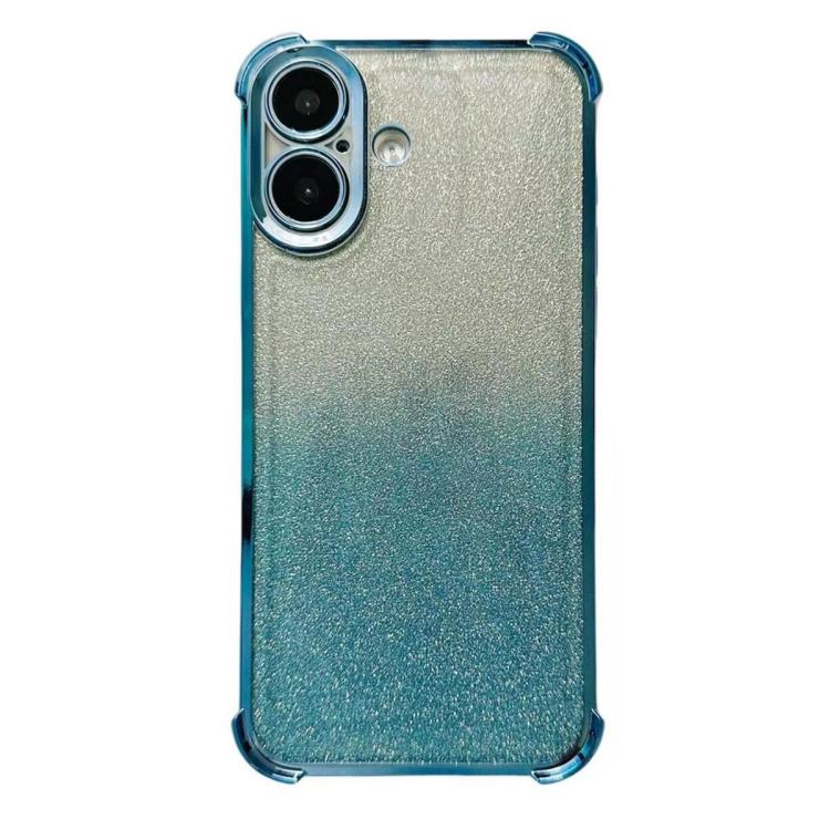 For iPhone 16 Electrpolated Glitter Four-corner Shockproof Space TPU Phone Case
