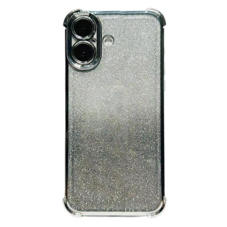 For iPhone 16 Electrpolated Glitter Four-corner Shockproof Space TPU Phone Case