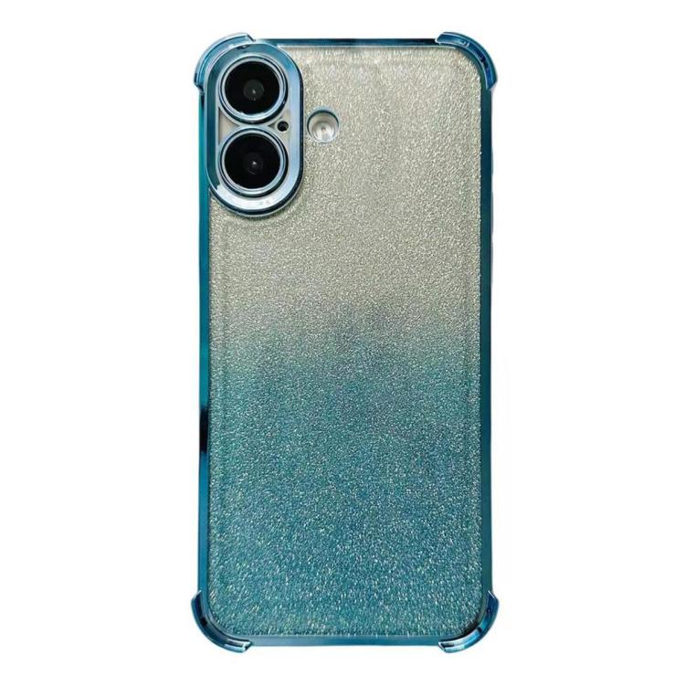 For iPhone 17 Electrpolated Glitter Four-corner Shockproof Space TPU Phone Case