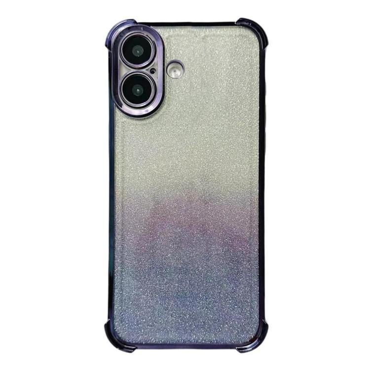 For iPhone 17 Electrpolated Glitter Four-corner Shockproof Space TPU Phone Case