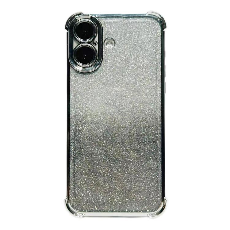 For iPhone 17 Electrpolated Glitter Four-corner Shockproof Space TPU Phone Case