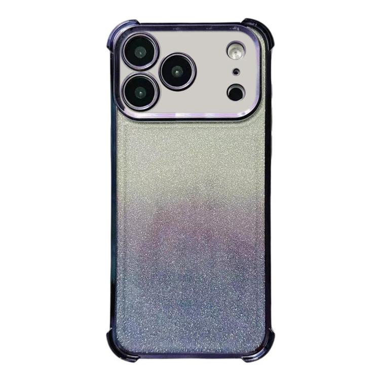 For iPhone 17 Pro Max Electrpolated Glitter Four-corner Shockproof Space TPU Phone Case
