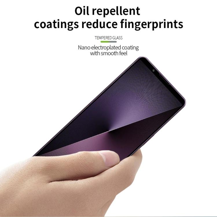 For Sony Xperia 1 VII MOFI 9H 3D Explosion-proof Curved Screen Tempered Glass Film - Black