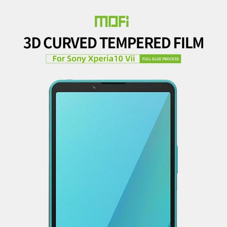 For Sony Xperia 10 VII MOFI 9H 3D Explosion-proof Curved Screen Tempered Glass Film - Black