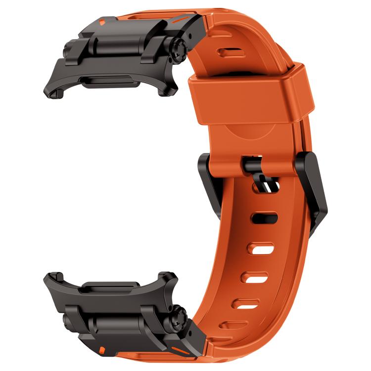 For Samsung Galaxy Watch Ultra 47mm / Ultra 2025 Explorer Metal Head Fluororubber Watch Band