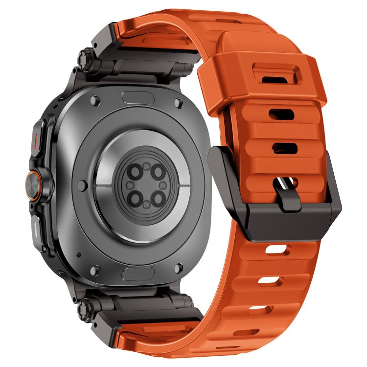 For Samsung Galaxy Watch Ultra 47mm / Ultra 2025 Explorer Metal Head Fluororubber Watch Band