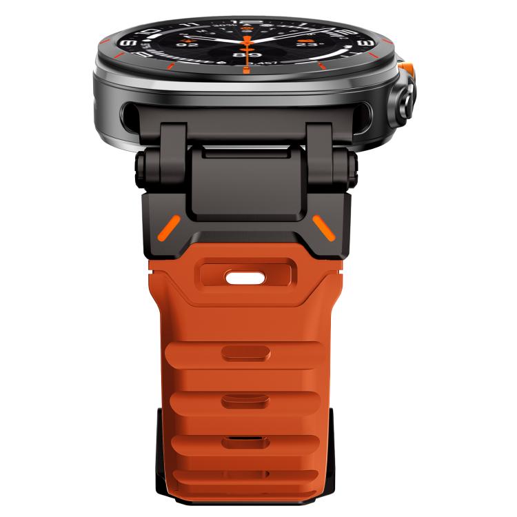 For Samsung Galaxy Watch Ultra 47mm / Ultra 2025 Explorer Metal Head Fluororubber Watch Band