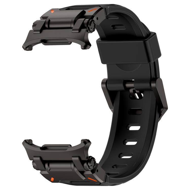 For Samsung Galaxy Watch Ultra 47mm / Ultra 2025 Explorer Metal Head Fluororubber Watch Band