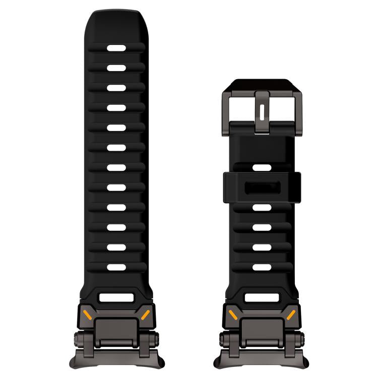 For Samsung Galaxy Watch Ultra 47mm / Ultra 2025 Explorer Metal Head Fluororubber Watch Band