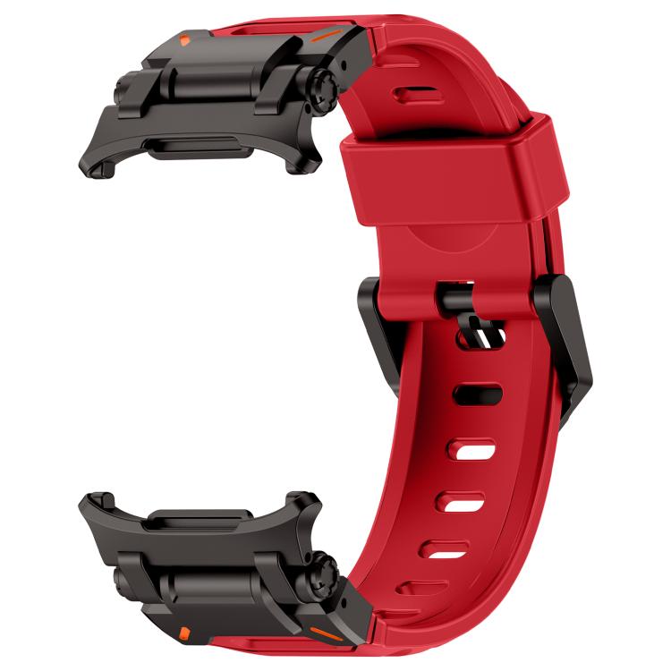 For Samsung Galaxy Watch Ultra 47mm / Ultra 2025 Explorer Metal Head Fluororubber Watch Band