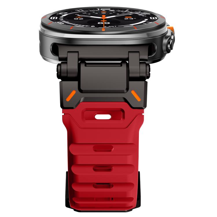 For Samsung Galaxy Watch Ultra 47mm / Ultra 2025 Explorer Metal Head Fluororubber Watch Band